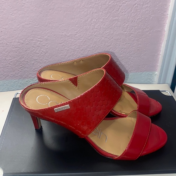 Calvin Klein Shoes - Calvin Klein red short heels side 4